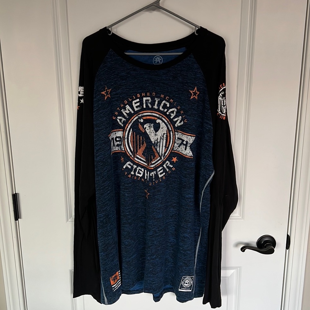 American Fighter Navy Graphic Printed Long Sleeve.